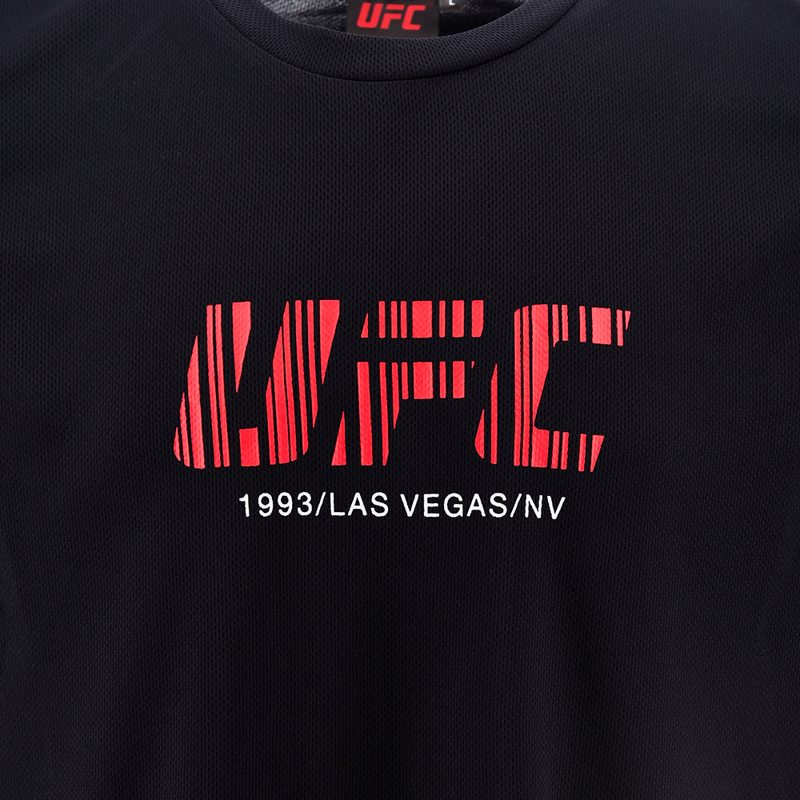 UFC OFFICIAL LOGO DRYFIT LINES TSHIRT -BLACK
